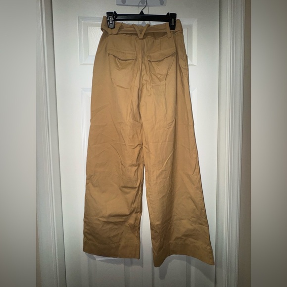 Who What Wear Wide Leg darkTan/burnt yellow Pants w belt Size 2 NWOT - Picture 3 of 12